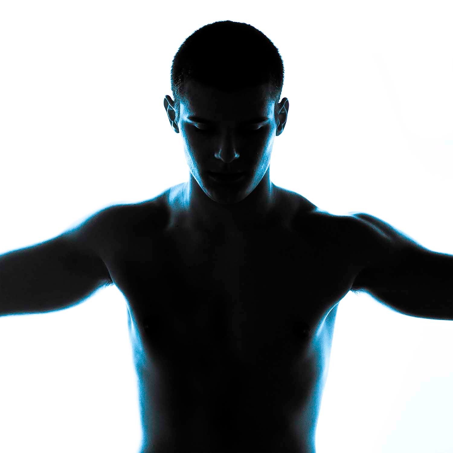 Blue Torso in Backlight