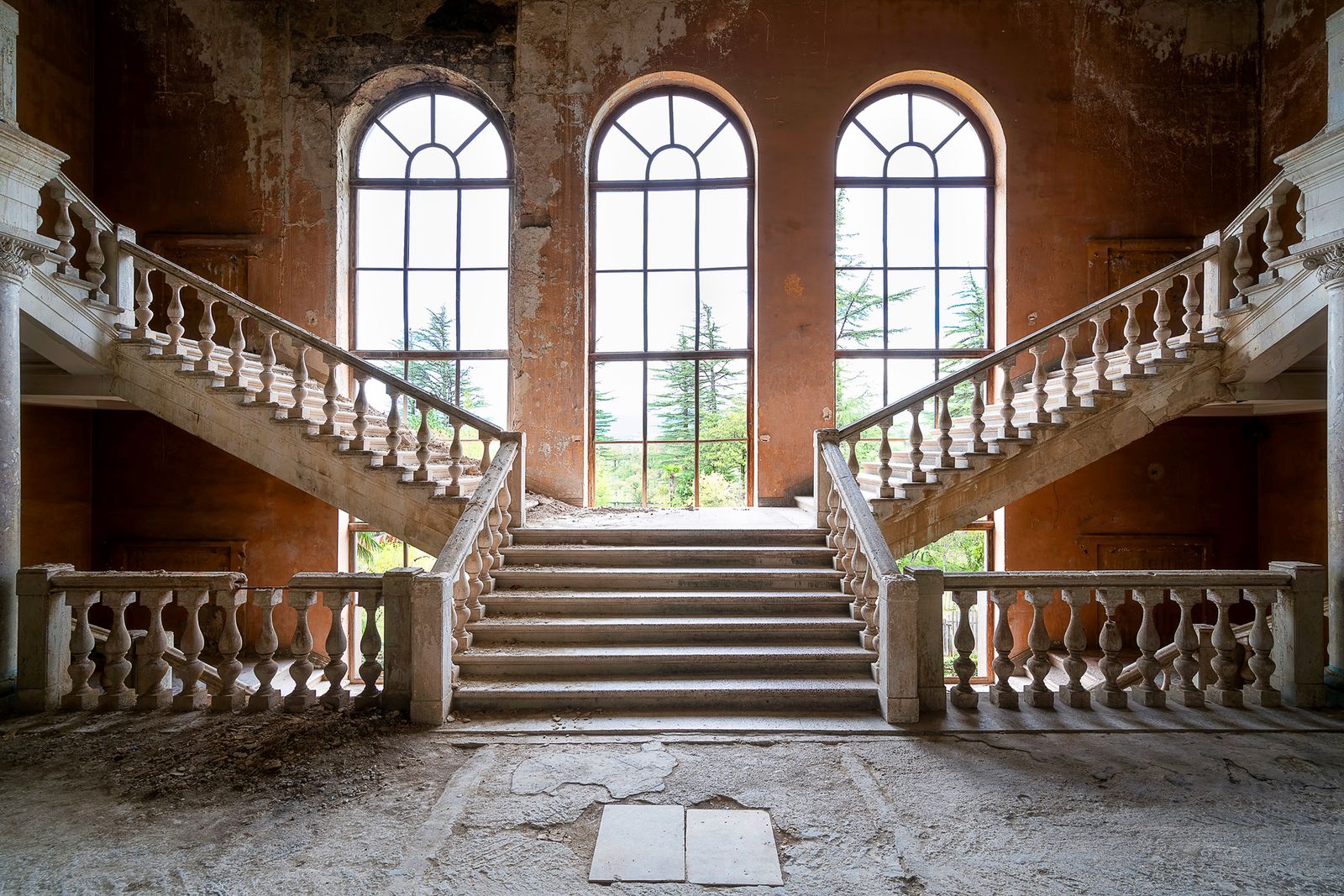 Escalier double