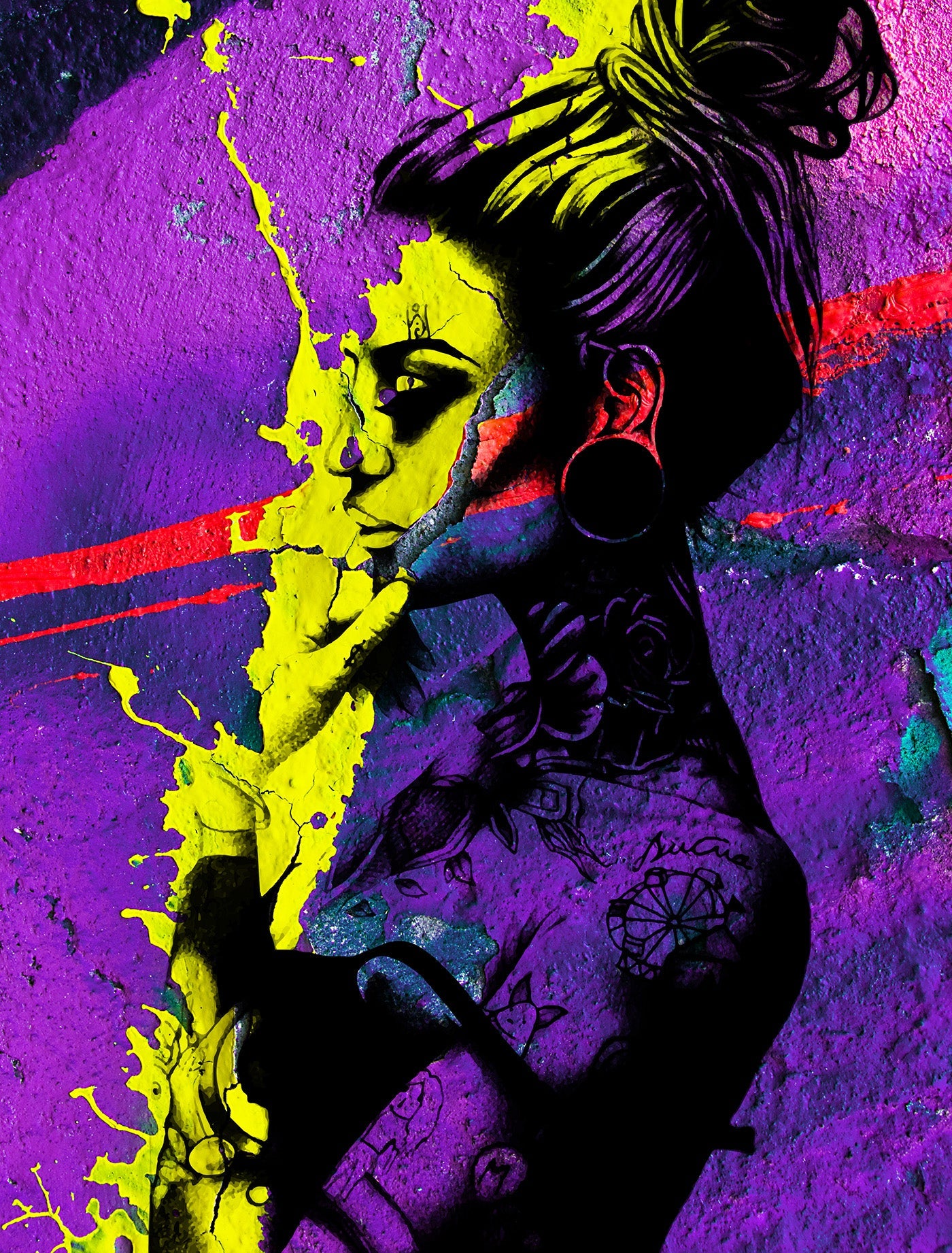 Mädchen Graffiti