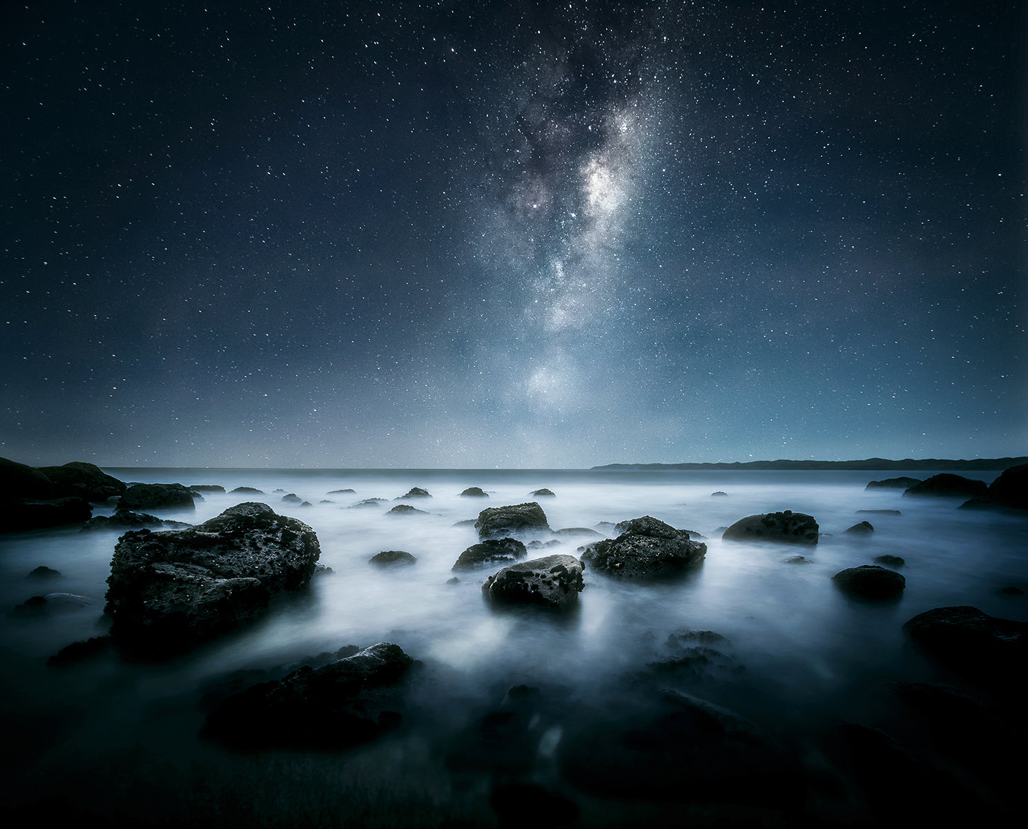 Paysage de Baixa Luz - Pedras de Raglan NZ